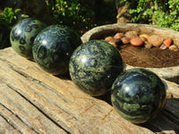 Polished Stromatolite / Kambamba Jasper Spheres  x 4 From Madagascar - Toprock Gemstones and Minerals 