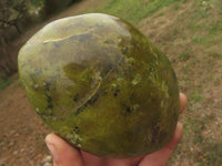 Polished Trio Of Green Opal Standing Free Forms  x 3 From Madagascar - TopRock