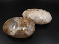 Polished Coral Flower Agate Gallets x 12 From Antsirabe, Madagascar - TopRock