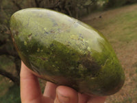 Polished Trio Of Green Opal Standing Free Forms  x 3 From Madagascar - TopRock