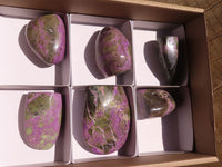 Polished Purple Stichtite Standing Free Forms x 6 From Barberton, South Africa