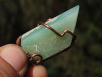 Polished Mixed Jewellery Free Forms With Copper Art Wire Pendants x 6 From Southern Africa - TopRock