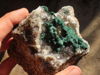 Natural Rare Ball Malachite On Drusi Quartz & Dolomite Matrix  x 2 From Kambove, Congo - Toprock Gemstones and Minerals 