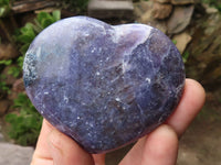 Polished Purple Lepidolite Hearts  x 6 From Madagascar - TopRock