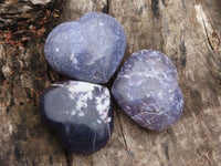 Polished Purple Lepidolite Hearts  x 6 From Madagascar - TopRock