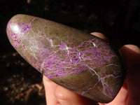 Polished Purple Stichtite Standing Free Forms x 6 From Barberton, South Africa