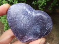 Polished Purple Lepidolite Hearts  x 6 From Madagascar - TopRock