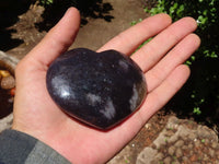 Polished Purple Lepidolite Hearts  x 6 From Madagascar - Toprock Gemstones and Minerals 