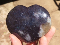 Polished Purple Lepidolite Hearts  x 6 From Madagascar - Toprock Gemstones and Minerals 