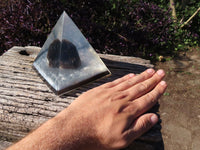 Polished Smokey Quartz Crystal Set In A Clear Resin Pyramid x 1 From Southern Africa - TopRock