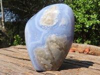 Polished Blue Lace Agate Standing Free Forms  x 2 From Nsanje, Malawi - Toprock Gemstones and Minerals 