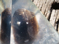 Polished Smokey Quartz Crystal Set In A Clear Resin Pyramid x 1 From Southern Africa - TopRock