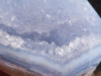 Polished Blue Lace Agate Standing Free Forms  x 2 From Nsanje, Malawi - Toprock Gemstones and Minerals 