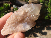 Natural Smokey White Phantom Quartz Clusters  x 6 From Luena, Congo - Toprock Gemstones and Minerals 