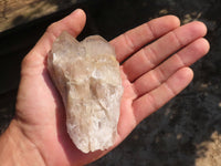 Natural Smokey White Phantom Quartz Clusters  x 6 From Luena, Congo - Toprock Gemstones and Minerals 