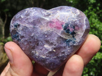 Polished Purple Lepidolite Gemstone Hearts  x 6 From Madagascar - Toprock Gemstones and Minerals 