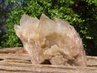 Natural Smokey White Phantom Quartz Clusters  x 6 From Luena, Congo - Toprock Gemstones and Minerals 