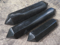 Polished Double Terminated Black Basalt Points  x 3 From Madagascar - TopRock