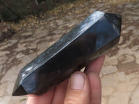 Polished Double Terminated Black Basalt Points  x 3 From Madagascar - TopRock