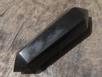 Polished Double Terminated Black Basalt Points  x 3 From Madagascar - TopRock