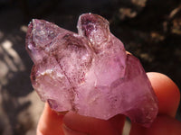 Natural Window Amethyst Crystal Specimens  x 12 From Chiredzi, Zimbabwe