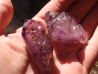 Natural Window Amethyst Crystal Specimens  x 12 From Chiredzi, Zimbabwe