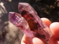 Natural Window Amethyst Crystal Specimens  x 12 From Chiredzi, Zimbabwe