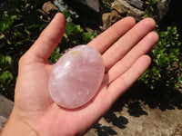 Polished Gemmy Pink Rose Quartz Palm Stones  x 8 From Madagascar - Toprock Gemstones and Minerals 