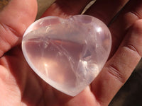 Polished Girasol Pearl Quartz Gemstone Hearts x 24 From Madagascar