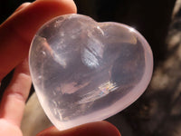 Polished Girasol Pearl Quartz Gemstone Hearts x 24 From Madagascar