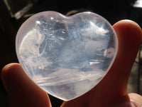 Polished Girasol Pearl Quartz Gemstone Hearts x 24 From Madagascar