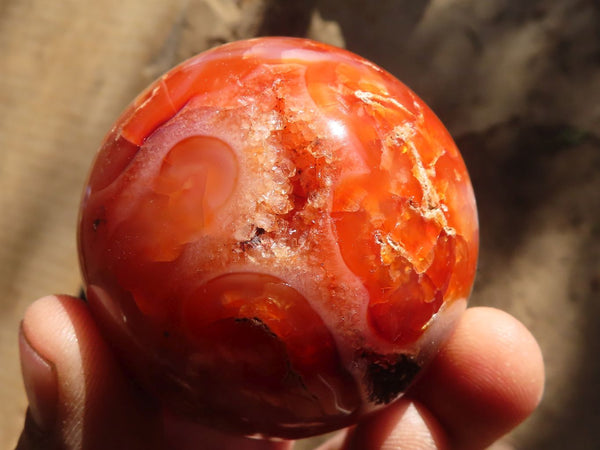 Polished Carnelian Agate Spheres  x 4 From Madagascar