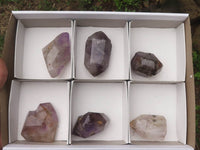 Polished Amethyst Window & Smokey Amethyst Points  x 6 From Akansobe, Madagascar - TopRock