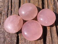 Polished Gemmy Pink Rose Quartz Palm Stones  x 12 From Ambatondrazaka, Madagascar - Toprock Gemstones and Minerals 