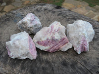 Natural Pink Tourmaline Crystals In Mica & Quartz Schist x 4 From Karibib, Namibia - TopRock