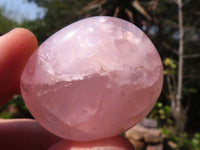 Polished Gemmy Pink Rose Quartz Palm Stones  x 12 From Ambatondrazaka, Madagascar - Toprock Gemstones and Minerals 