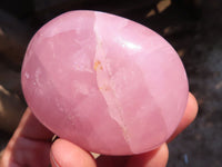 Polished Gemmy Pink Rose Quartz Palm Stones  x 12 From Ambatondrazaka, Madagascar - Toprock Gemstones and Minerals 