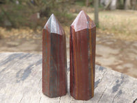 Natural Banded Tiger Iron Stone / Muggle Jewellery Points  x 20 From Southern Africa - TopRock