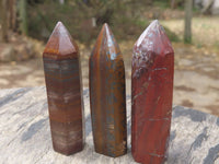 Natural Banded Tiger Iron Stone / Muggle Jewellery Points  x 20 From Southern Africa - TopRock