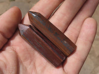 Natural Banded Tiger Iron Stone / Muggle Jewellery Points  x 20 From Southern Africa - TopRock