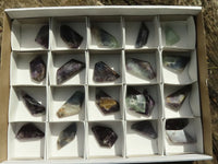 Polished Watermelon Fluorite Faceted Jewellery Free Forms  x 22 From Uis, Namibia - TopRock