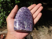 Polished Purple Lepidolite Standing Free Forms  x 5 From Madagascar - TopRock