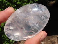 Polished Girasol Pearl Quartz Palm Stones  x 13 From Ambatondrazaka, Madagascar - Toprock Gemstones and Minerals 