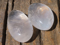 Polished Girasol Pearl Quartz Palm Stones  x 13 From Ambatondrazaka, Madagascar - Toprock Gemstones and Minerals 