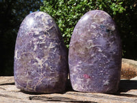 Polished Purple Lepidolite Standing Free Forms  x 5 From Madagascar - TopRock