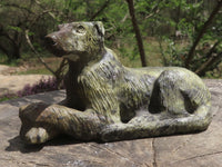 Polished Hand Carved Mountain Dog Sculptures  x 2 From Zimbabwe - TopRock