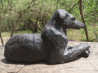 Polished Hand Carved Mountain Dog Sculptures  x 2 From Zimbabwe - TopRock