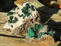 Natural Rare Ball Malachite On Drusi Quartz & Dolomite Matrix  x 2 From Kambove, Congo - Toprock Gemstones and Minerals 