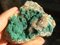 Natural Rare Ball Malachite On Drusi Quartz & Dolomite Matrix  x 2 From Kambove, Congo - Toprock Gemstones and Minerals 