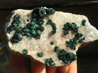 Natural Rare Ball Malachite On Drusi Quartz & Dolomite Matrix  x 2 From Kambove, Congo - Toprock Gemstones and Minerals 